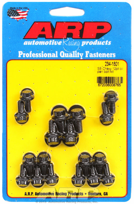 Oil Pan Bolt Kit, 12-Point Black Oxide