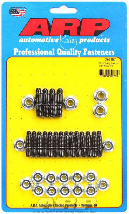 Oil Pan Stud Kit, Hex Nut Black Oxide