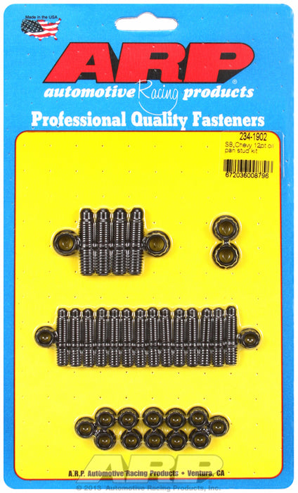Oil Pan Stud Kit, 12-Point Nut Black Oxide