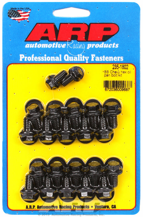 Oil Pan Bolt Kit, Hex Head Black Oxide