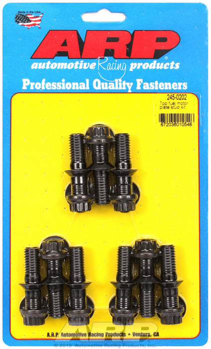 Bellhousing Stud Kit, 12-Point Nut Black Oxide