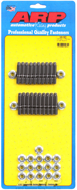 Oil Pan Stud Kit, Hex Head, Black Oxide, 1.700"UHL