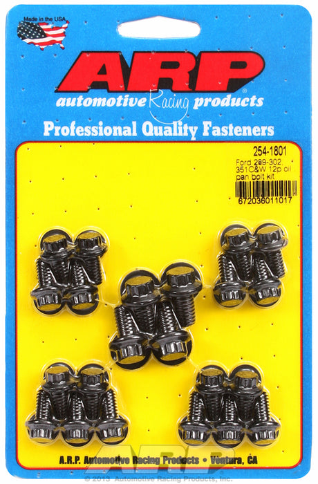 Oil Pan Bolt Kit, 12-Point Nut Black Oxide