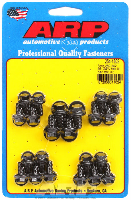 Oil Pan Bolt Kit, Hex Head Black Oxide