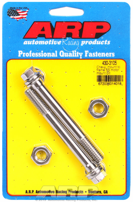 Motor Mount Bolt Kit, Hex Head S/S