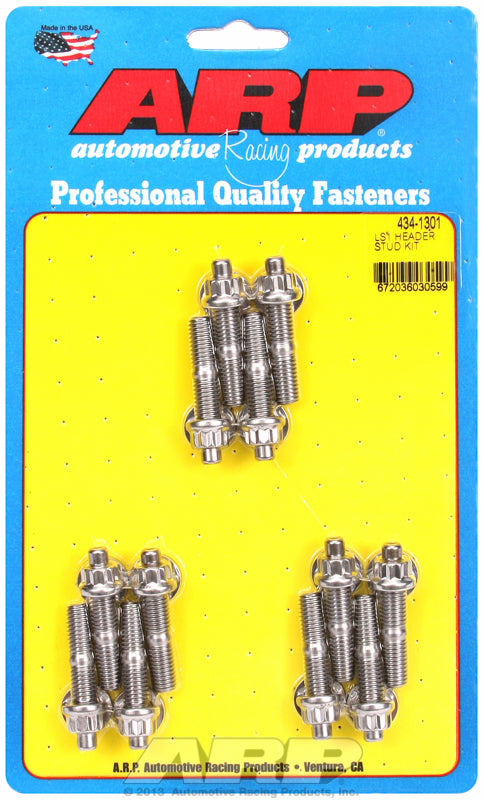 Exhaust Header Stud Kit, 12-Point Nut S/S