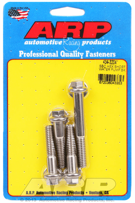 Water Pump Bolt Kit, Hex Head S/S