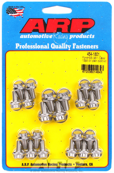 Oil Pan Bolt Kit, 12-Point S/S