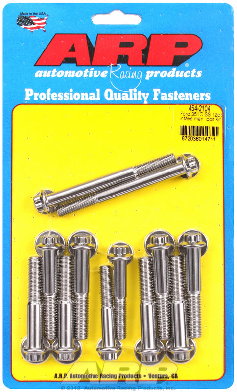 Intake Manifold Bolt Kit, 12-Point Head S/S