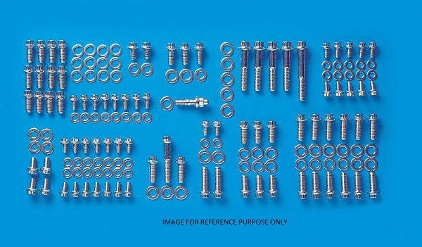 Engine Accessory Bolt Kit, Hex Head Black Oxide