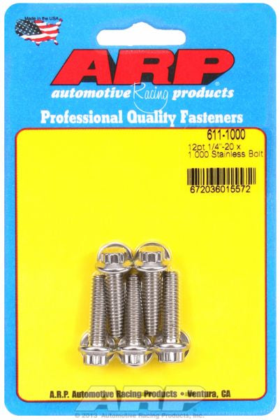 5-Pack Bolt Kit, 12-Point Head S/S