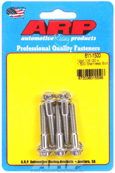 5-Pack Bolt Kit, 12-Point Head S/S