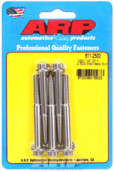 5-Pack Bolt Kit, 12-Point Head S/S