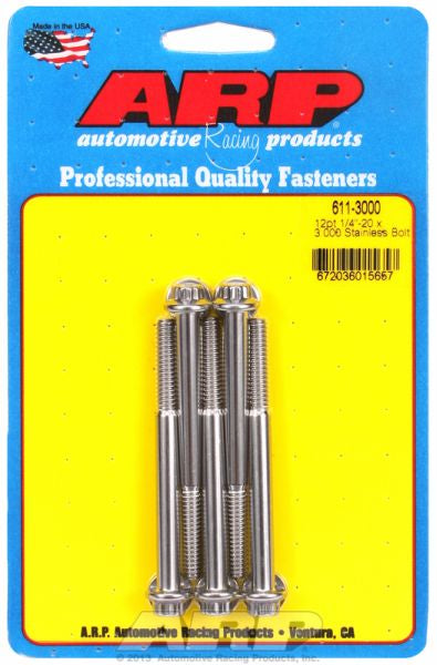 5-Pack Bolt Kit, 12-Point Head S/S