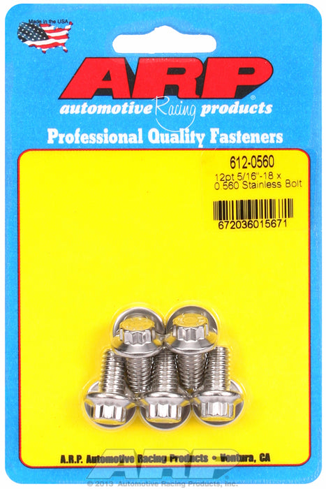 5-Pack Bolt Kit, 12-Point Head S/S