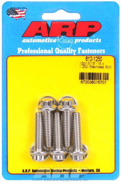 5-Pack Bolt Kit, 12-Point Head S/S