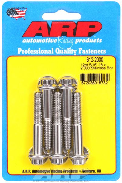 5-Pack Bolt Kit, 12-Point Head S/S