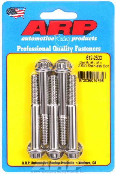 5-Pack Bolt Kit, 12-Point Head S/S