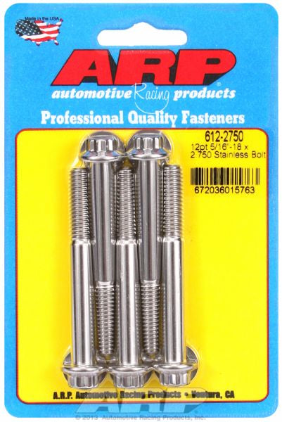 5-Pack Bolt Kit, 12-Point Head S/S