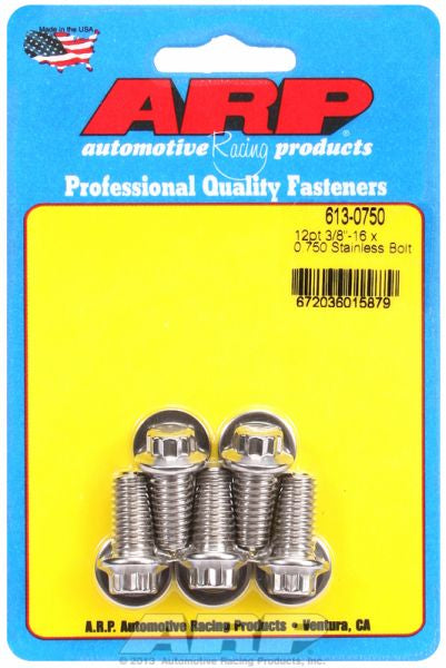 5-Pack Bolt Kit, 12-Point Head S/S