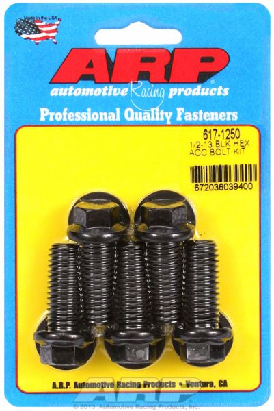 5-Pack Bolt Kit, Hex Head Black Oxide