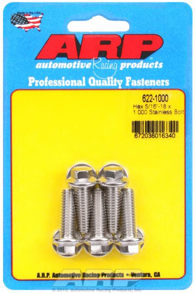5-Pack Bolt Kit, Hex Head S/S