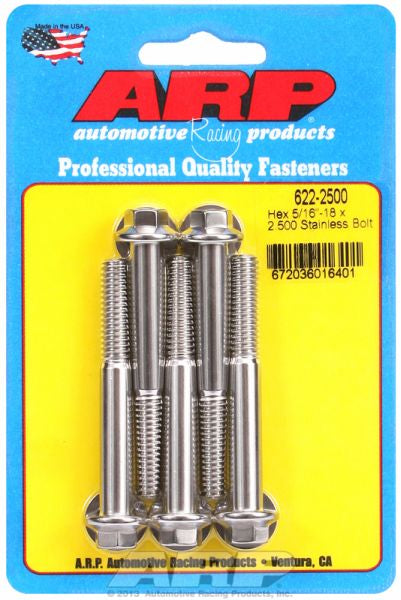5-Pack Bolt Kit, Hex Head S/S
