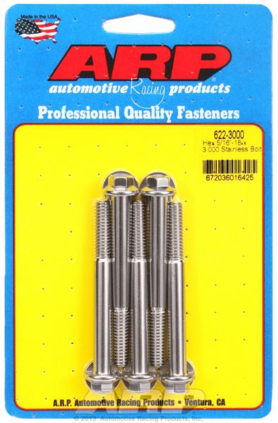 5-Pack Bolt Kit, Hex Head S/S