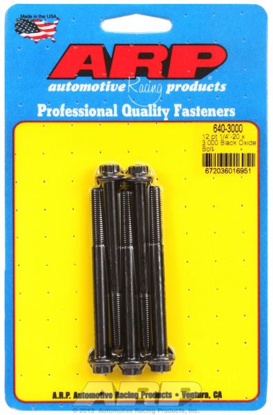 5-Pack Bolt Kit, 12-Point Head Black Oxide