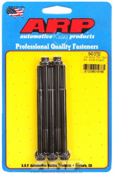 5-Pack Bolt Kit, 12-Point Head Black Oxide
