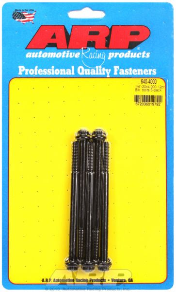 5-Pack Bolt Kit, 12-Point Head Black Oxide