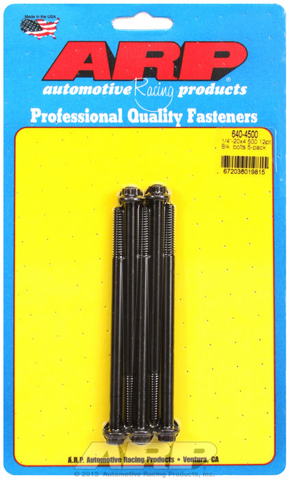 5-Pack Bolt Kit, 12-Point Head Black Oxide