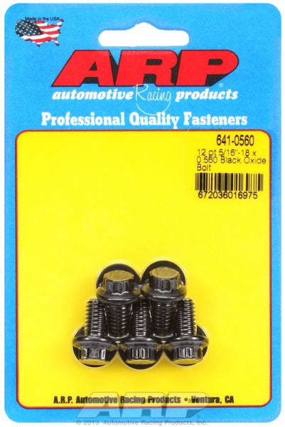 5-Pack Bolt Kit, 12-Point Head Black Oxide