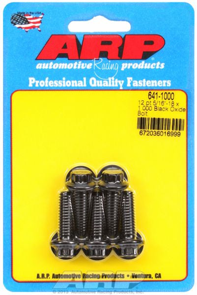 5-Pack Bolt Kit, 12-Point Head Black Oxide