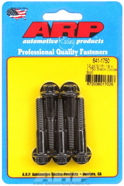 5-Pack Bolt Kit, 12-Point Head Black Oxide