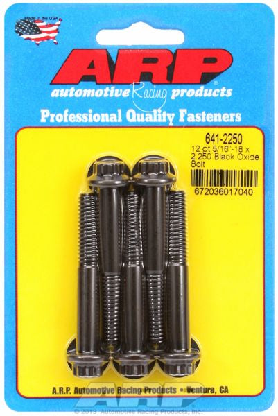 5-Pack Bolt Kit, 12-Point Head Black Oxide