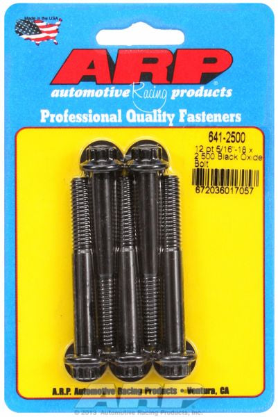 5-Pack Bolt Kit, 12-Point Head Black Oxide