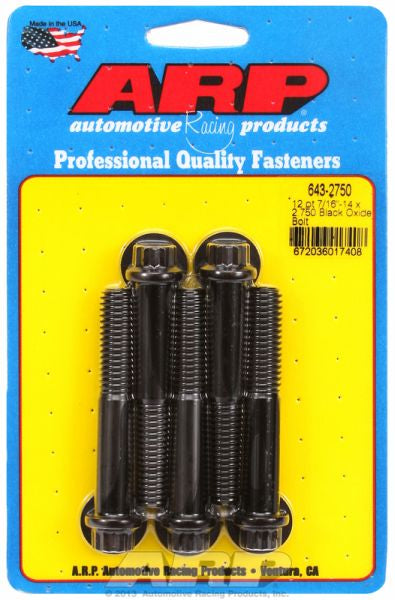 5-Pack Bolt Kit, 12-Point Head Black Oxide