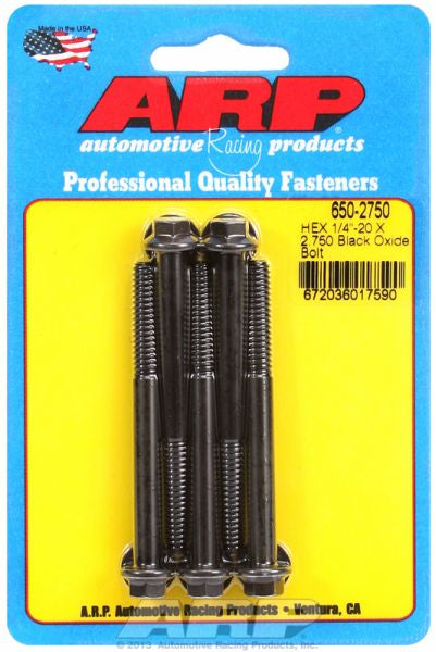 5-Pack Bolt Kit, Hex Head Black Oxide