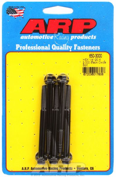 5-Pack Bolt Kit, Hex Head Black Oxide