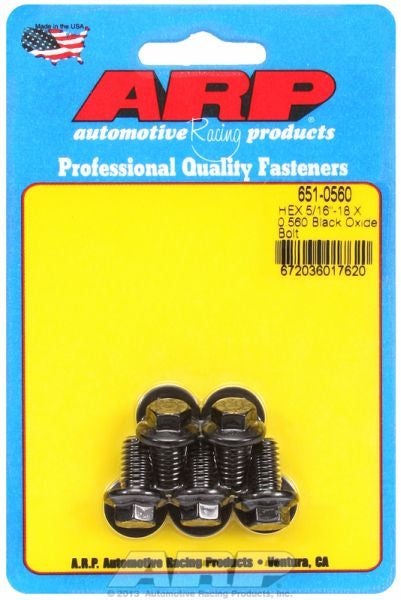5-Pack Bolt Kit, Hex Head Black Oxide