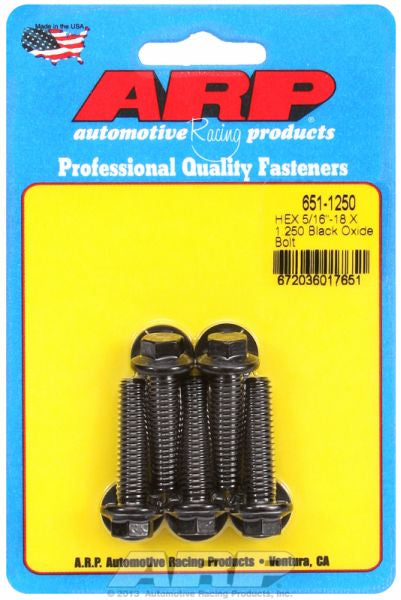 5-Pack Bolt Kit, Hex Head Black Oxide