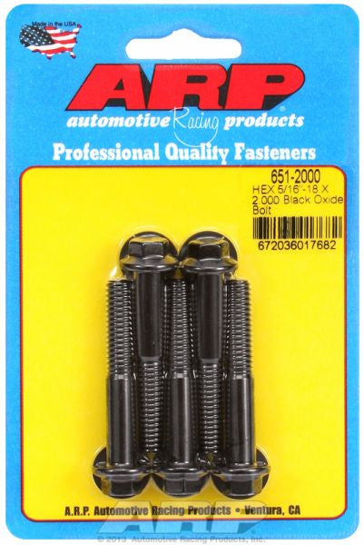 5-Pack Bolt Kit, Hex Head Black Oxide