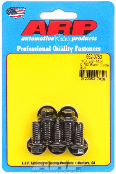 5-Pack Bolt Kit, Hex Head Black Oxide