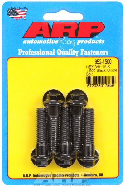 5-Pack Bolt Kit, Hex Head Black Oxide