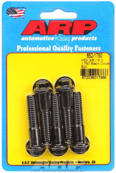 5-Pack Bolt Kit, Hex Head Black Oxide
