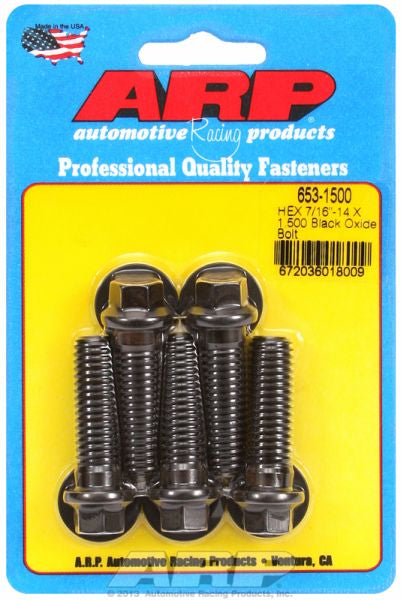 5-Pack Bolt Kit, Hex Head Black Oxide