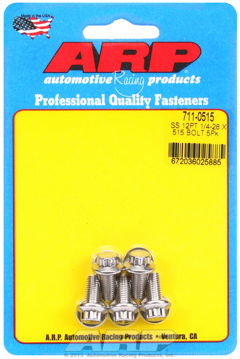 5-Pack Bolt Kit, 12-Point Head S/S