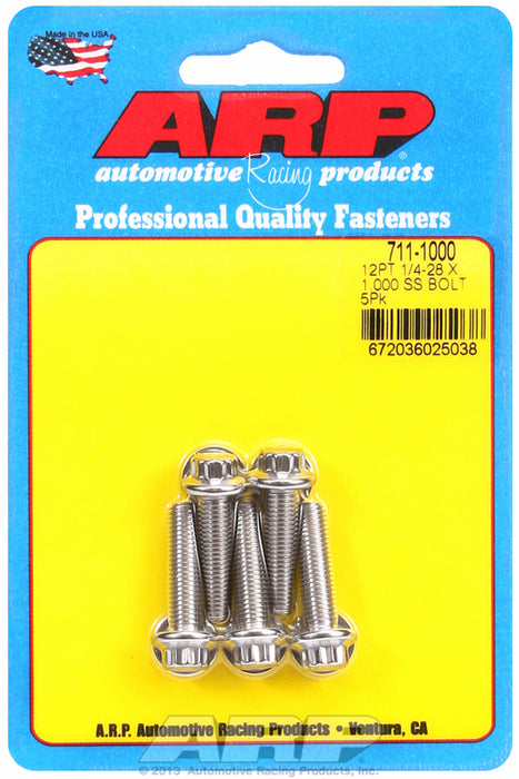 5-Pack Bolt Kit, 12-Point Head S/S