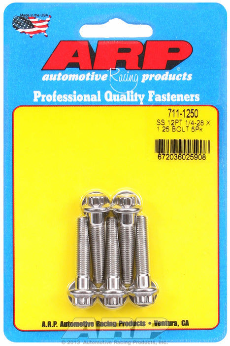 5-Pack Bolt Kit, 12-Point Head S/S